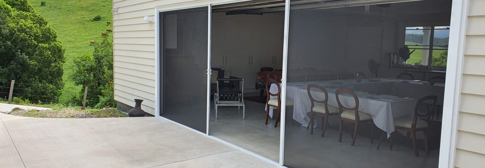 Retractable Screen for Double Doors